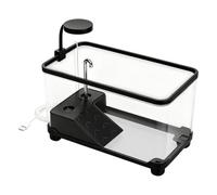 Turtle Tank, Clear Aquarium Box, Terrarium With Basking Stage | Turtle Tank, 9.45x9.17x8.46 in, for Home Desk Living Room Workplace Dorm Shop Clear Aquarium Terrarium Box with Basking Stage