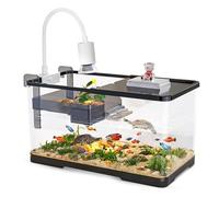 Turtle Tank Kit - Starter Aquarium for Aquatic Baby Tortoises, Reptiles, Fishes & Amphibians, Indoor Habitat Cage