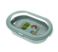 Turtle Tank | Terrapin Feeding Box | Anti-Escape Basking Habitat for Reptile Terrapin Home, Tortoise Feeding Aquarium