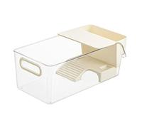 Turtle Tank | Turtle Habitat | Clear Habitat Area Breeding Box with Basking Stage for Amphibians Fishes Small Pets Crabs Reptiles Gecko