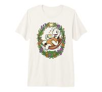 Turtle Tea Lover Hammock Floral Wreath Cottagecore Premium T-Shirt