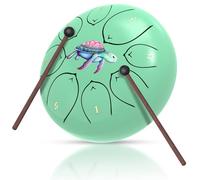 Turtle Tempo 8” Intuitive Steel Tongue Drum -Ethereal Percussion Instrument, Music Book, Mallets, Carry Case