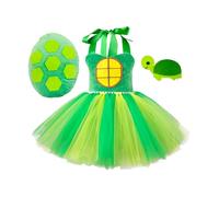 Turtle Tutu Costume - Headband and Skirt Comfortable Green Novelty Pattern, Tutu Set for Animal Cosplay Costumes | Cute Fancy Dress for Birthdays, Theatre Shows, Fest