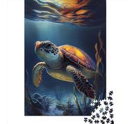 Turtle Underwater 1000 Piece Puzzles For Adults Creative Rectangular Puzzle Paper Puzzle Puzzle Jigsaw for Friends Family 1000pcs (38x26cm)