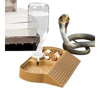 Turtle Water Bowl, Automatic Drinker for Reptiles, Automatic 2-in-1 Food and Water Bowl, Large Capacity, Feeding Accessories for Bearded Dragons, Lizards, Geckos