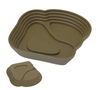 Turtle Water Bowl, Turtle Bath Pool with Ramp, Aquarium Decoration, Turtle Accessories, Snake Water Bowl for Gecko, Snake, Turtle, Bearded Dragon Bath