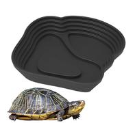 Turtle Water Bowl, Turtle Water Bowl, Turtle Bath Pool with Ramp, Snake Water Bowl, Feeding Dish, Turtle Accessories, Aquarium Decoration for Bearded People