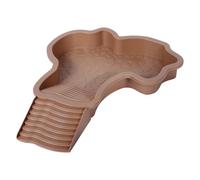 Turtle Water Pool, Hermit Crab Bathing Pool with Ladder, Aquarium Ornament, Turtle Pool for Bearded Dragon, Frog, Turtle, Gecko