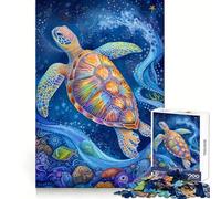 Turtle Watercolor Animal Adult Jigsaw Puzzles1000 Pieces Smart Exercise Peaceful Recreation Accurate Edges Chic Xmas Gift (50x75cm)