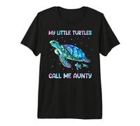 Turtle Watercolor Sea Ocean My Turtles Call Me Aunty Premium T-Shirt