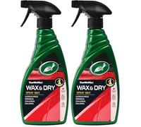 Turtle Wax 51800 Wax and Dry Car Spray Wax - 500ml, Easy One-Step Shine & Protection, Carnauba & Polymer Formula, Water Repellent, Streak-Free, High-Gloss Finish (Pack of 2)