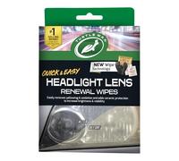 Turtle Wax Car Headlight Restoration Wipes, Removes Oxidation & Yellowing, Restores Clarity, Ceramic Acrylic UV Protection, Easy No-Tool Headlight Cleaner, 12 Wipes