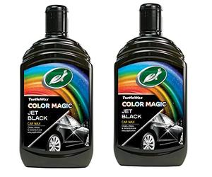 Turtle Wax Color Magic Jet Black Wax 2 Pack - Triple Action Car Polish - Removes Scratches & Blemishes While Building A Deep Shine - Restore Your Cars Paint Work For Long Lasting Protection