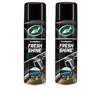 Turtle Wax Fresh Shine Interior Plastic & Dashboard Cleaner with Air Freshener New Car Scent 500ml x2 - Removes Dirt, Dust & Residue from Car Interior Plastic for a Glossy Shine & New Car Smell