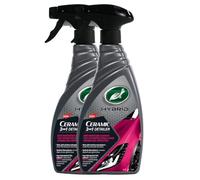 Turtle Wax Hybrid Solutions Ceramic 3-in-1 Detailer, Waterless Car Detailing Spray, 500ml, Pack of 2, Fruity Scent, Acts as a Car Wash, Ceramic Polish and Wax, Leaving a Long Lasting Shine