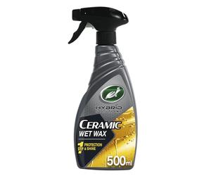 Turtle Wax Hybrid Solutions Ceramic Wet Wax, Spray on Car Wax for 1-Step High Gloss Shine and Ceramic Coating Protection for Paint, Wheels,Glass and More, Extreme Water Beading, 500 ml