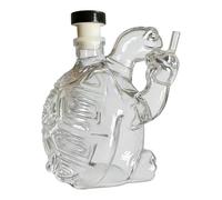 Turtle Whiskey Bottle - Carved Animal Shape, Large Display Body, Thick Walls, Stable Base Design | Bar Shelf Decoration Declaration Collectors