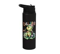 Turtle with Flowers Cute Turtles Shielded Animal boy Stainless Steel Insulated Water Bottle
