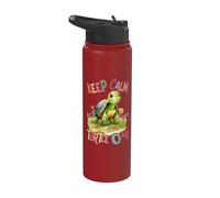 Turtle with Flowers Cute Turtles Shielded Animal boy Stainless Steel Insulated Water Bottle