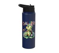 Turtle with Flowers Cute Turtles Shielded Animal boy Stainless Steel Insulated Water Bottle