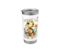 Turtle with Flowers Cute Turtles Shielded boy Good Vibes Stainless Steel Insulated Tumbler