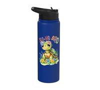 Turtle with Flowers Cute Turtles Shielded Slo-mo bro boy Stainless Steel Insulated Water Bottle