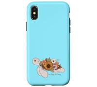 Turtle with Flowers Good Things Are Coming Case for iPhone X/XS