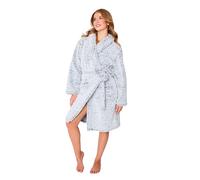 TURTLE Women Grey Borg Fleece Robes Solid Robes Nightdress Summer Loungewear Bathrobes Robe Sleepwear Dressing Gown Soft Comfortable Lightweight Open Front Waffle (XL (Extra Large))