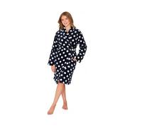 TURTLE Women Robes Solid Short Length Robes Nightdress Summer Loungewear Bathrobes Robe Sleepwear Bridesmaids Dressing Gown Soft Comfortable Lightweight Open Front Waffle(Polka Dot Navy Robe)