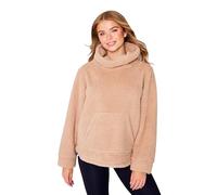 TURTLE Women’s Cream Borg Shawl Jumper Fleece Lounge Snuggle Top Warm Jacket Cowl Neck - Warm & Cozy (L = UK 16-18)