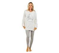 TURTLE Women's Pyjama Set -Head In The Clouds Ladies Pyjamas Full Sleeve - Polyester Nightwear for Women - Comfortable Ladies Nightwear Set(S = UK 8-10)