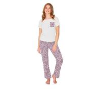 TURTLE Women's Pyjama Set -Leopard Set Ladies Pyjamas Half Sleeve - Polyester Nightwear for Women - Comfortable Ladies Nightwear Set(S)