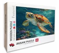 Turtle Wooden Jigsaw Puzzles 75x50cm, Sea Jigsaw Puzzles 1000 Piece for Adults with Box, Educational Challenging Game, Gifts for Teens, Back Lettering Easy to Distinguish, Beautiful Decoration, 7-2523