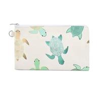 Turtle Write Coin Purse Lightweight Change Purse Mini Zipper Tool Bag Canvas Coin Wallets,Women Men