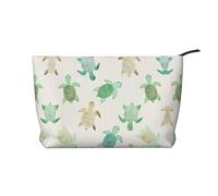 Turtle Write Corduroy Makeup Bag Travel Cosmetic Bag Organizer Toiletry Bag
