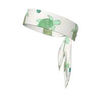Turtle Write Print Quick Drying Sports Head Tie Moisture Wicking Headband for Men and Women for Tennis