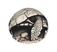 Turtle Write Print Shower Cap For Women,Reusable Bath Cap,Breathable Shower Caps,Bathing Shower Caps With Adjustable