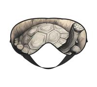 Turtle Write Print Silk Sleep Eye Mask Soft Eye Cover with Adjustable Strap Comfortable for Travel Office Nap