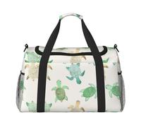 Turtle Write Print Womens Sports Bags Travel Bag - Gym Tote Bag with Compartment,Duffel Bags for Men,Ladies Holdall,Carry On Weekend Travel Handbags for Women