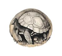 Turtle write Reusable Shower Cap for Women, Double Waterproof Layers Bath Hat, Hair Treatment Essentials