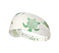 Turtle Write Workout Sweatbands Adjustable Hairband For Basketball,Fitness Athletics Football, Yoga