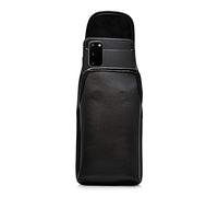 Turtleback Belt Case Designed for Galaxy S20 S21 (2020) Vertical Holster Black Leather Pouch with Heavy Duty Rotating Belt Clip, Made in USA
