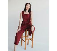 Turtledove London Alice Red Smocking Strap Jumpsuit - Red - M (Size 2)