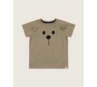 Turtledove London Beige Bear Face Print Top - 6-7 Years