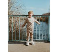 Turtledove London Beige Pelican Print Joggers - Stone - 0-6 Months