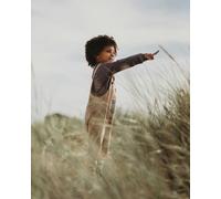 Turtledove London Beige Zebra Print Dungarees - Beige - 3-4 Years