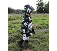 Turtledove London black Rainbear Print Hooded Raincoat - Black - 2-3 Years