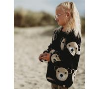 Turtledove London black Teddybear Print Jumper - Black - 2-3 Years