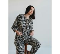 Turtledove London Blake Multicolour Zebra Streak Print Tie Front Top - Multicolour - L (Size 3)