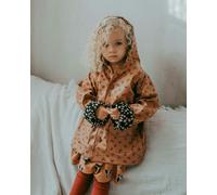 Turtledove London Dancing Bird Print Hooded Raincoat - Orange - 5-6 Years
